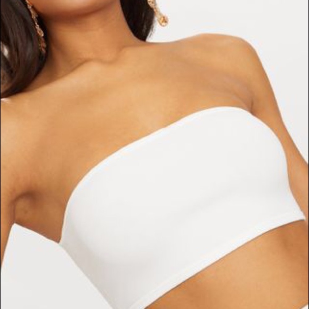 White Bandeau Top